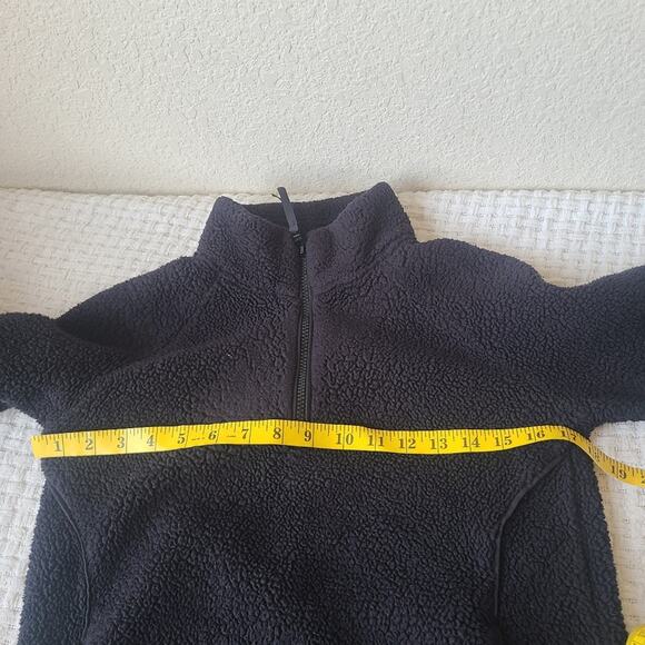 Athleta Girl Black Sherpa Jacket Little Girl Size L 12 - Picture 3 of 8